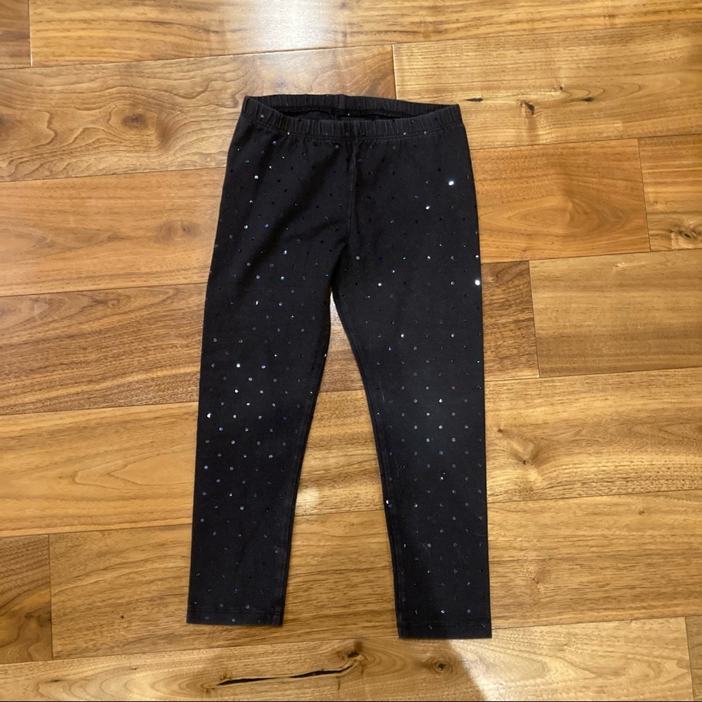 Sparkly Spots Black Leggings
